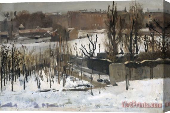 George Hendrik Breitner View of The Oosterpark, Amsterdam, in The Snow Stretched Canvas Print / Canvas Art