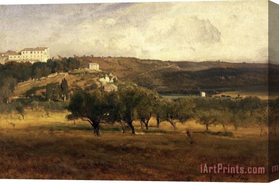 George Inness Perugia Stretched Canvas Print / Canvas Art