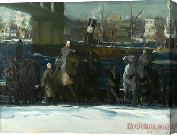 George Wesley Bellows Snow Dumpers Stretched Canvas Print / Canvas Art