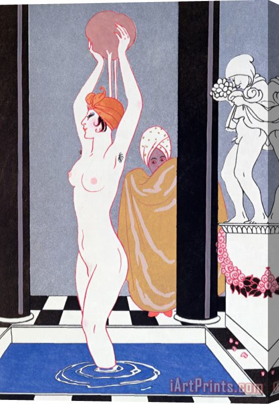 Georges Barbier The Basin Stretched Canvas Painting / Canvas Art