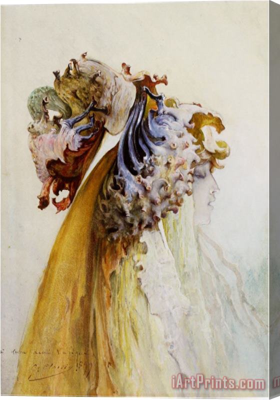 Georges Jules Victor Clairin Buste De Femme De Profil Stretched Canvas Print / Canvas Art