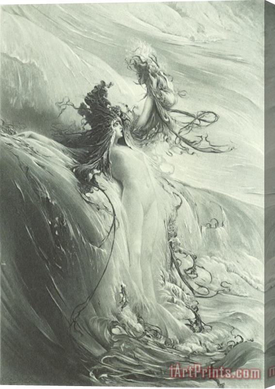 Georges Jules Victor Clairin La Grande Vague Stretched Canvas Print / Canvas Art