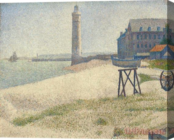 Georges Pierre Seurat The Lighthouse At Honfleur Stretched Canvas Painting / Canvas Art