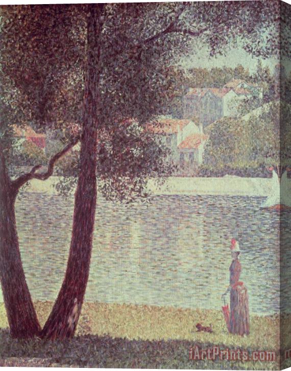 Georges Pierre Seurat The Seine at Courbevoie Stretched Canvas Print / Canvas Art