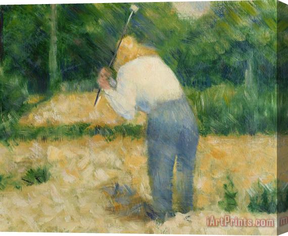 Georges Pierre Seurat The Stonebreaker Stretched Canvas Print / Canvas Art
