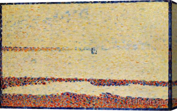 Georges Seurat Beach at Gravelines 1890 Stretched Canvas Print / Canvas Art
