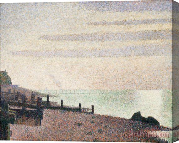 Georges Seurat Evening, Honfleur Stretched Canvas Print / Canvas Art