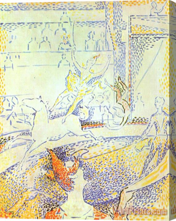 Georges Seurat Study for The Circus 1891 Stretched Canvas Painting / Canvas Art
