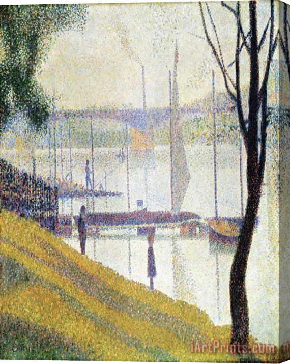 Georges Seurat The Bridge at Courbevoie 1887 Stretched Canvas Print / Canvas Art