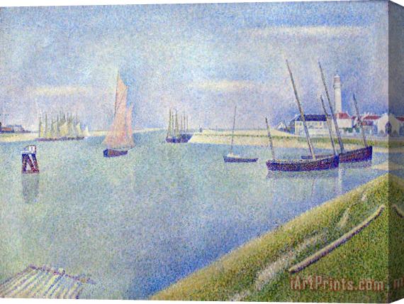 Georges Seurat The Canal of Gravelines, in The Direction of The Sea Stretched Canvas Print / Canvas Art