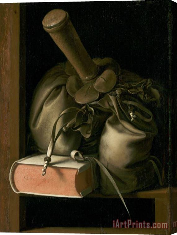 Gerrit Dou Still Life with Book And Purse Stretched Canvas Print / Canvas Art
