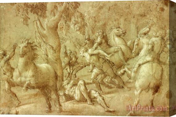 Giovanni Antonio de Sacchis  Conversion of St. Paul Stretched Canvas Print / Canvas Art