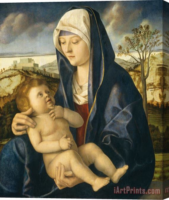 Giovanni Bellini Madonna And Child In A Landscape Stretched Canvas Painting / Canvas Art