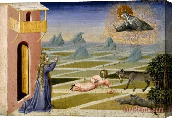 Giovanni di Paolo Saint Clare Rescuing a Child Mauled by a Wolf Stretched Canvas Print / Canvas Art