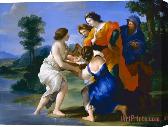 Giovanni Francesco Romanelli The Finding of Moses Stretched Canvas Print / Canvas Art