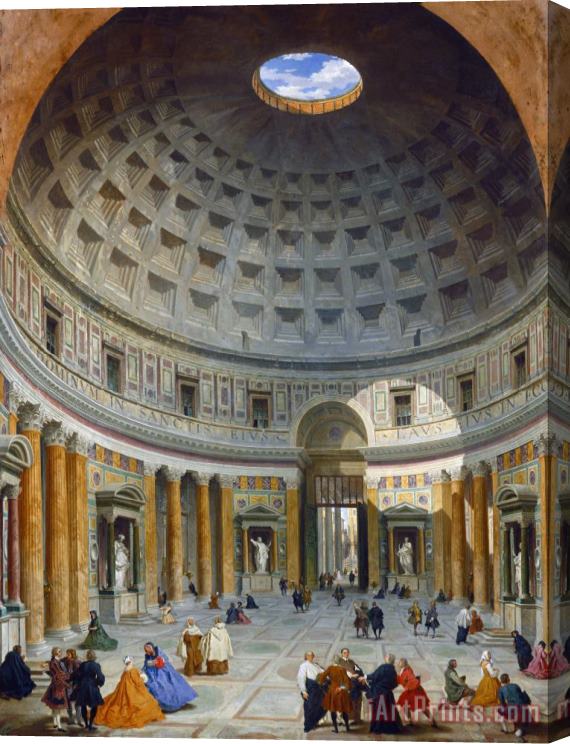 Giovanni Paolo Panini Interior of The Pantheon, Rome Stretched Canvas Painting / Canvas Art