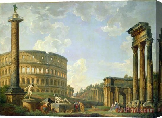 Giovanni Paolo Panini The Colosseum and other Monuments Stretched Canvas Painting / Canvas Art
