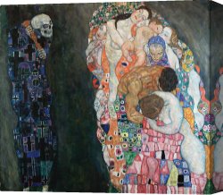 Death And Life Canvas Prints - Death And Life by Gustav Klimt