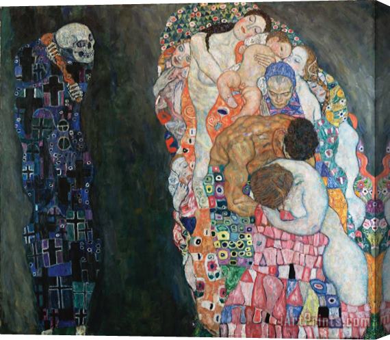 Gustav Klimt Death And Life Stretched Canvas Painting / Canvas Art