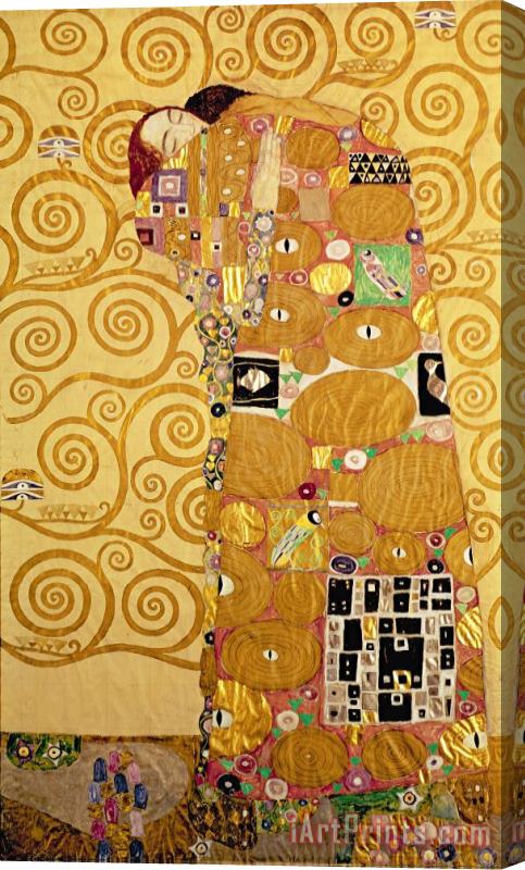 Gustav Klimt Fulfilment Stoclet Frieze Stretched Canvas Painting / Canvas Art