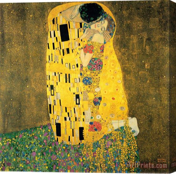 Gustav Klimt The Kiss Iv Stretched Canvas Painting / Canvas Art
