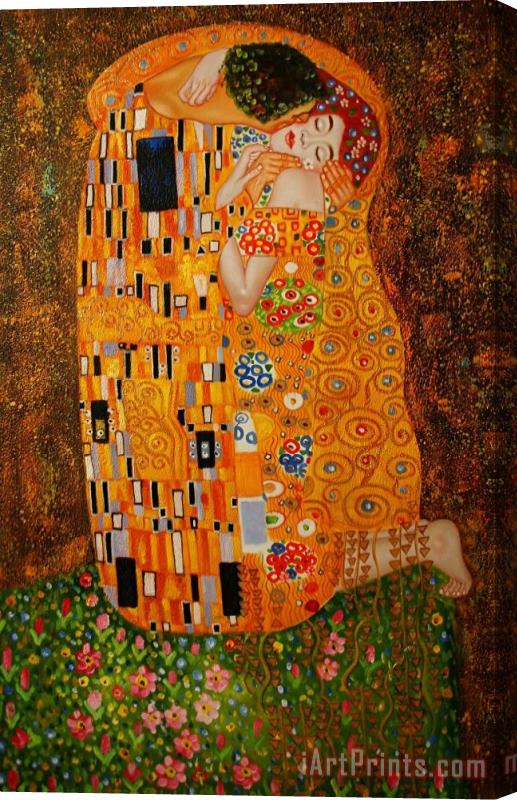 Gustav Klimt The Kiss Stretched Canvas Painting / Canvas Art
