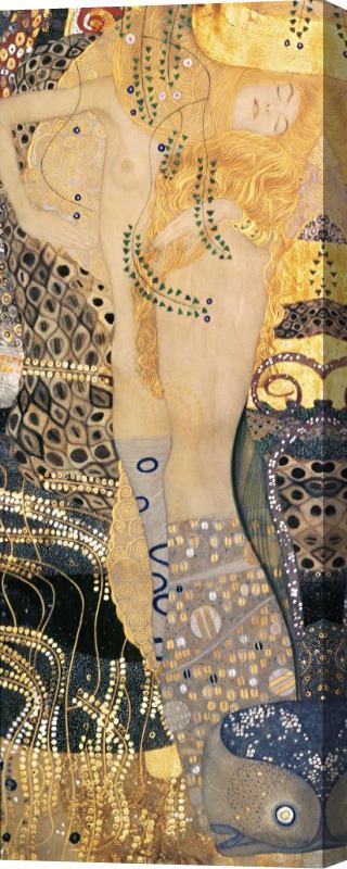 Gustav Klimt Water Serpents I Stretched Canvas Painting / Canvas Art