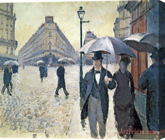 Gustave Caillebotte Paris a Rainy Day Stretched Canvas Painting / Canvas Art
