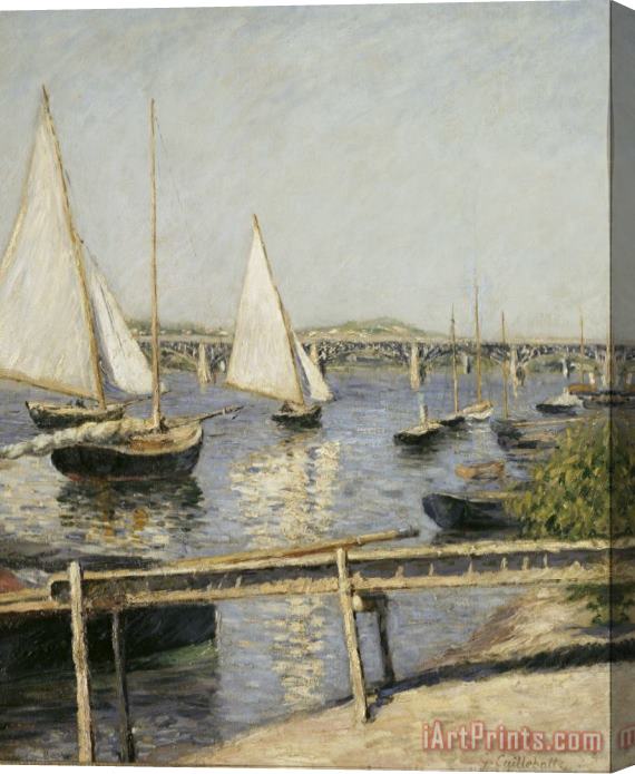 Gustave Caillebotte Sailing Boats at Argenteuil Stretched Canvas Painting / Canvas Art