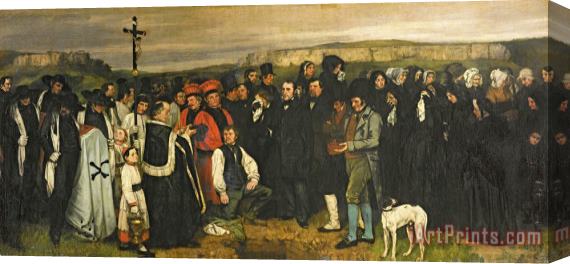 Gustave Courbet Burial at Ornans Stretched Canvas Print / Canvas Art