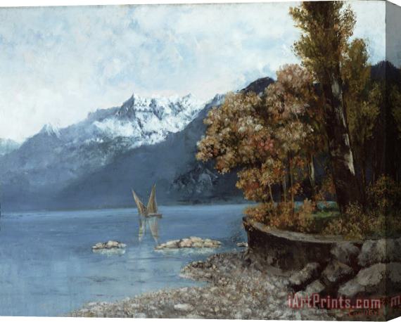 Gustave Courbet Lake Leman Stretched Canvas Painting / Canvas Art