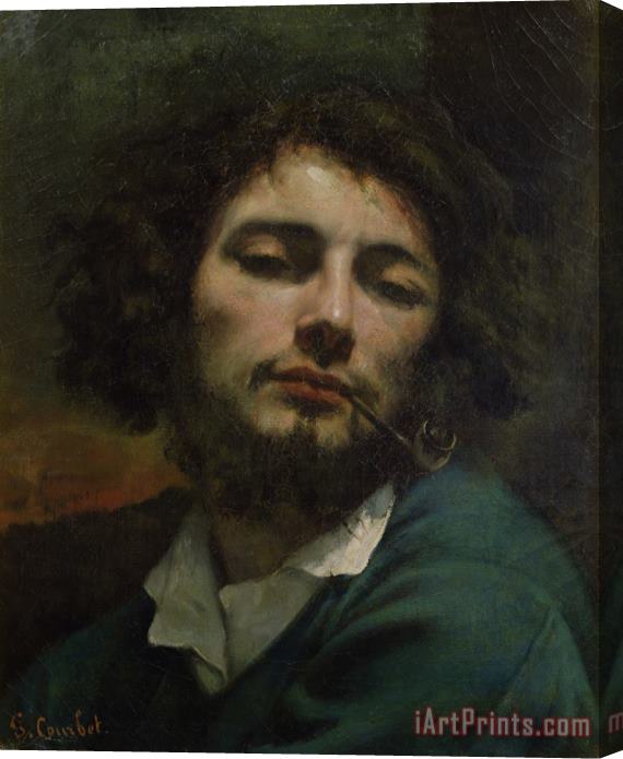 Gustave Courbet Self Portrait Or, The Man with a Pipe Stretched Canvas Print / Canvas Art