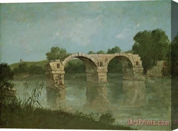 Gustave Courbet The Bridge at Ambrussum Stretched Canvas Print / Canvas Art