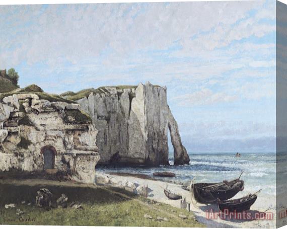 Gustave Courbet The Cliffs at Etretat After The Storm Stretched Canvas Painting / Canvas Art