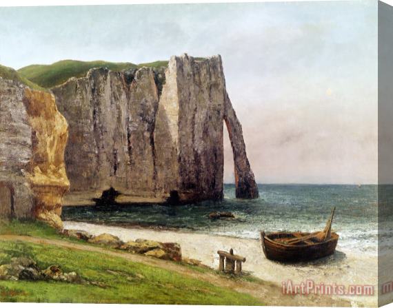 Gustave Courbet The Cliffs at Etretat Stretched Canvas Print / Canvas Art