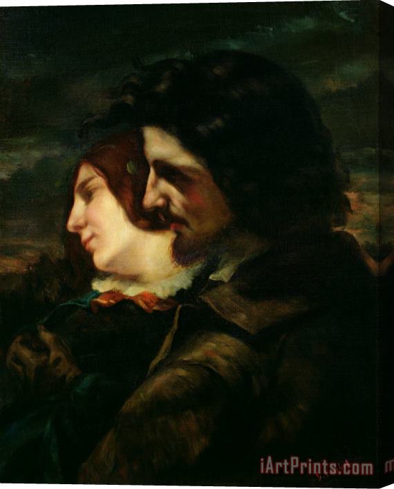 Gustave Courbet The Lovers in The Countryside Stretched Canvas Print / Canvas Art