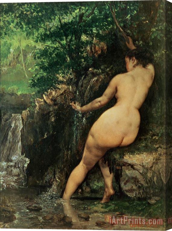 Gustave Courbet The Source or Bather at the Source Stretched Canvas Painting / Canvas Art