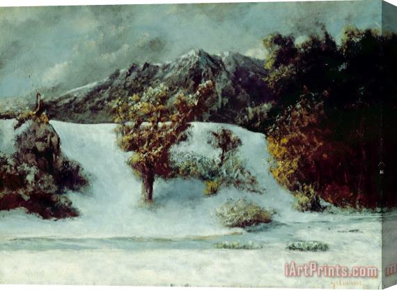 Gustave Courbet Winter Landscape With The Dents Du Midi Stretched Canvas Print / Canvas Art