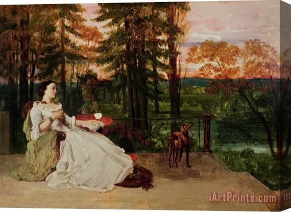 Gustave Courbet Woman of Frankfurt Stretched Canvas Painting / Canvas Art