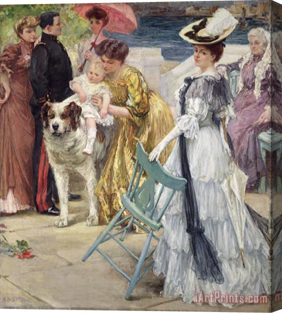 Gustave Grau En Famille Stretched Canvas Print / Canvas Art