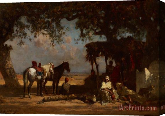Gustave Guillaumet An Arab Encampment Stretched Canvas Painting / Canvas Art