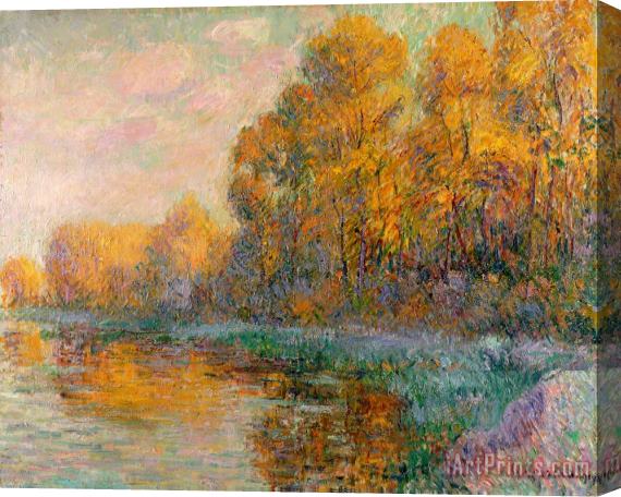 Gustave Loiseau A River in Autumn Stretched Canvas Print / Canvas Art
