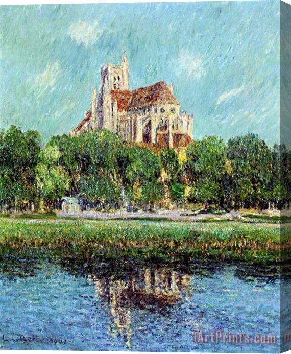 Gustave Loiseau The Cathedral at Auxerre Stretched Canvas Print / Canvas Art