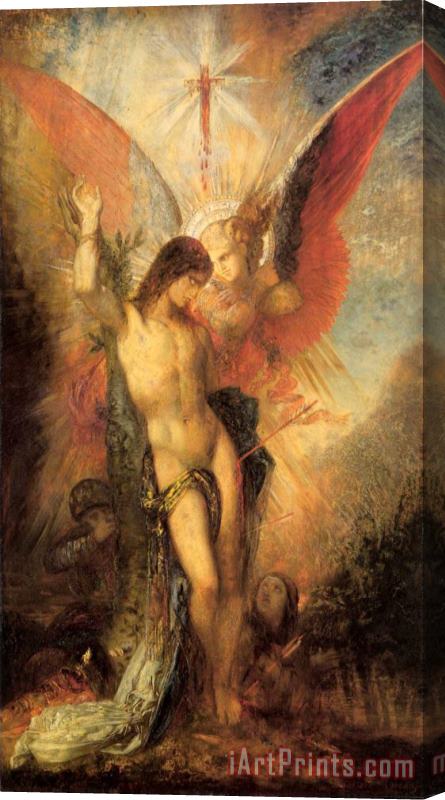 Gustave Moreau Saint Sebastian And The Angel Stretched Canvas Painting / Canvas Art