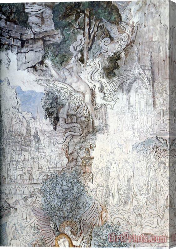 Gustave Moreau The Chimeras Detail Stretched Canvas Print / Canvas Art