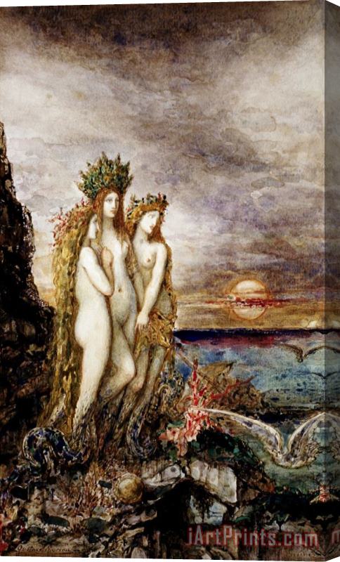 Gustave Moreau The Sirens Stretched Canvas Print / Canvas Art