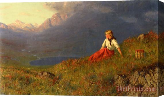 Hans Dahl Last Rays of The Sun Stretched Canvas Print / Canvas Art