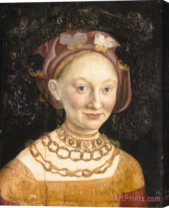 Hans Krell Portrait of Princess Emilia of Saxony Stretched Canvas Print / Canvas Art