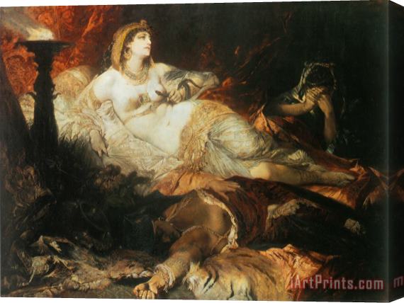 Hans Makart The Death of Cleopatra Stretched Canvas Painting / Canvas Art
