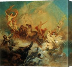 Agincourt The Impossible Victory 25 October 1415 Canvas Prints - The Victory of Light Over Darkness by Hans Makart